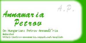 annamaria petrov business card